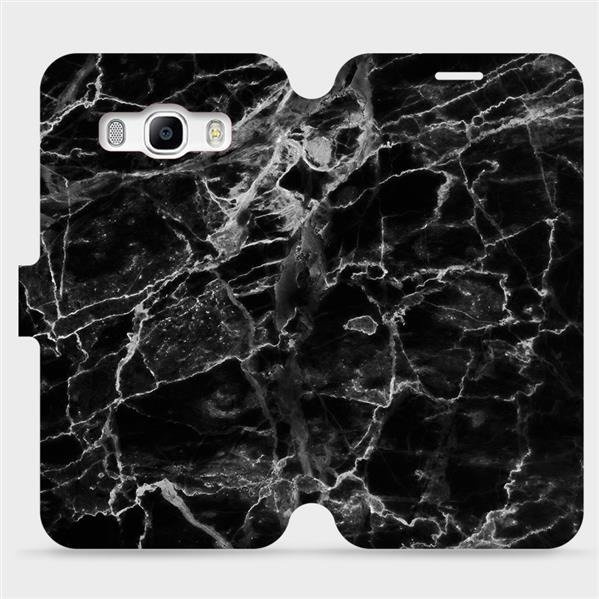 Flipové pouzdro Mobiwear - Samsung Galaxy J5 2016 - V056P Černý mramor