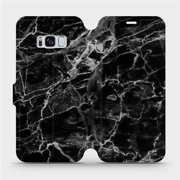 Flipové pouzdro Mobiwear - Samsung Galaxy S8 - V056P Černý mramor