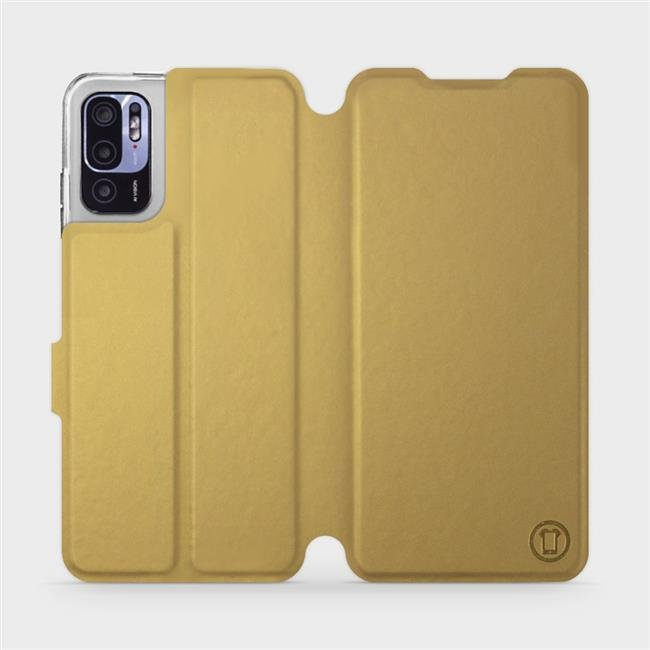 Flipové pouzdro Mobiwear - Xiaomi Redmi Note 10 5G - Zlatavé a šedé