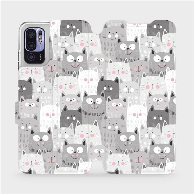 Flipové pouzdro Mobiwear - Xiaomi Redmi Note 10 5G - M099P Kočičky