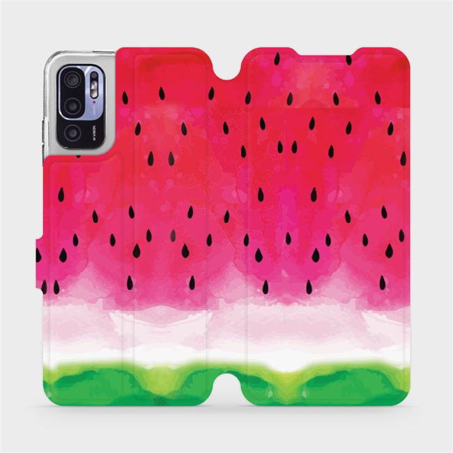 Flipové pouzdro Mobiwear - Xiaomi Redmi Note 10 5G - V086S Melounek