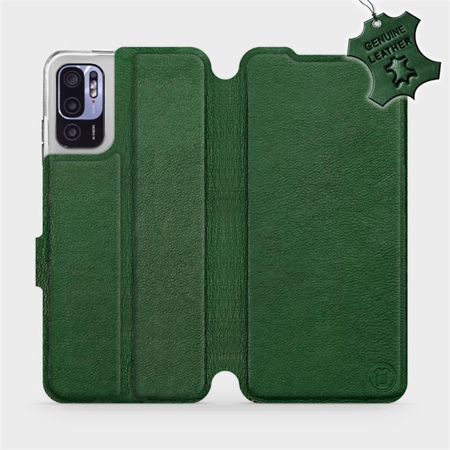 Kožené flip pouzdro Mobiwear - Xiaomi Redmi Note 10 5G - Zelené