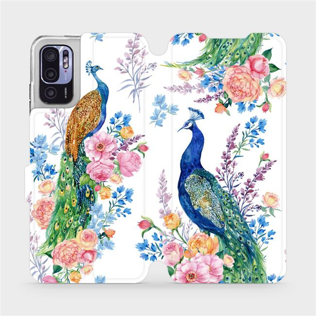 Flipové pouzdro Mobiwear - Xiaomi Redmi Note 10 5G - MX08S Pávi
