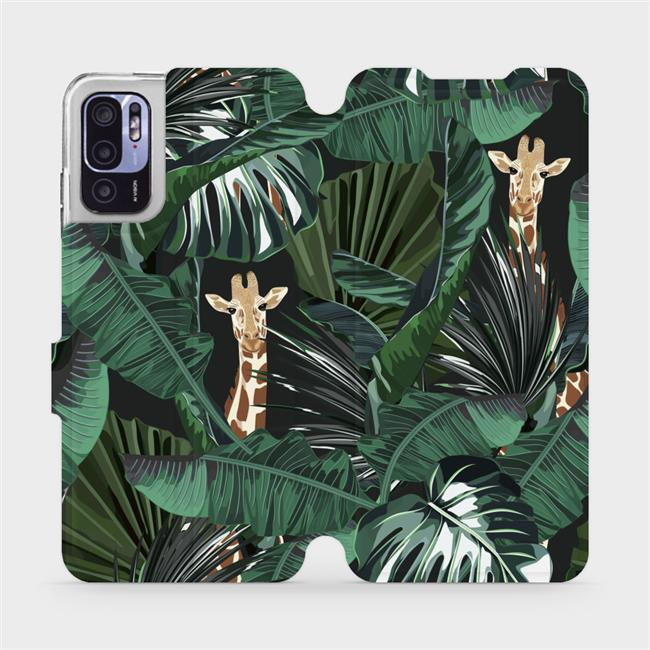 Flipové pouzdro Mobiwear - Xiaomi Redmi Note 10 5G - VP06P Žirafky