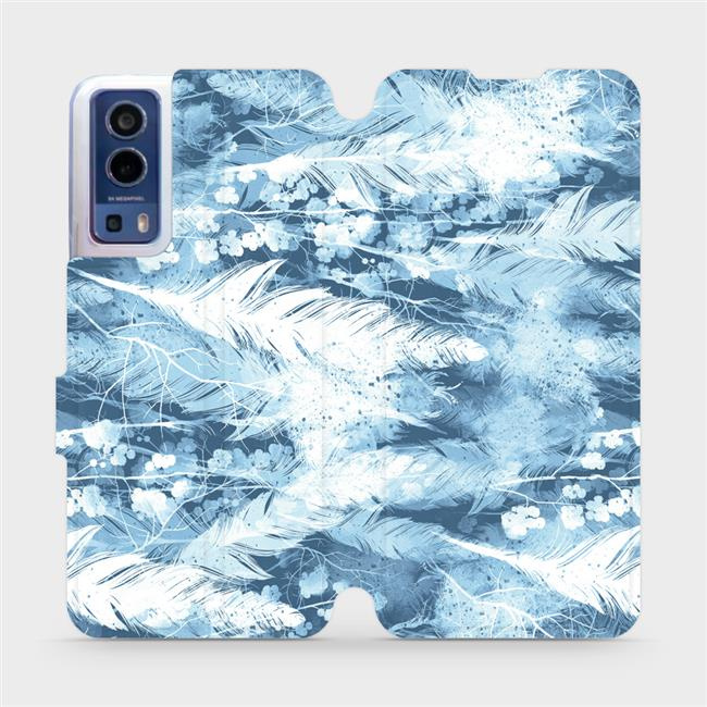 Flipové pouzdro Mobiwear - Vivo Y72 5G / Vivo Y52 5G - M058S Světle modrá horizontální pírka