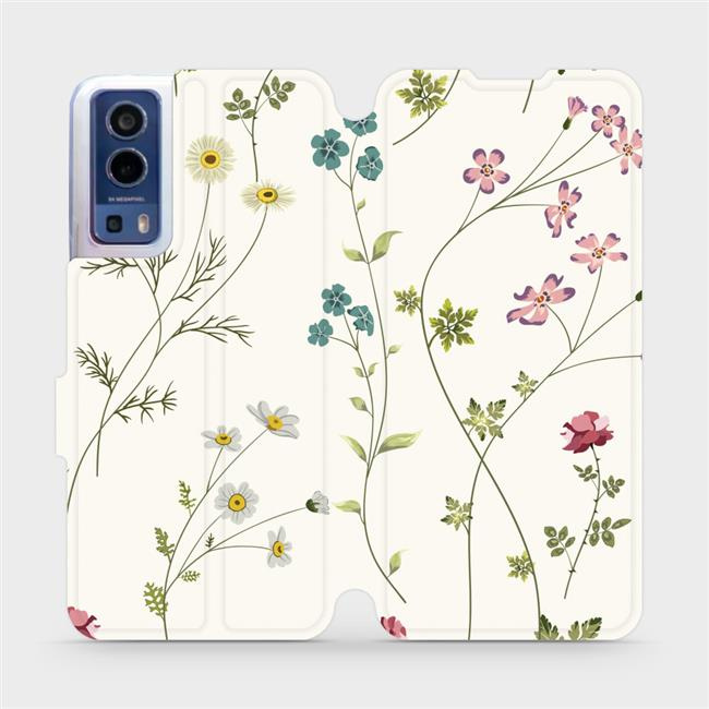 Flipové pouzdro Mobiwear - Vivo Y72 5G / Vivo Y52 5G - MD03S Tenké rostlinky s květy