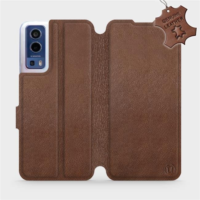 Kožené flip pouzdro Mobiwear - Vivo Y72 5G / Vivo Y52 5G - Hnědé