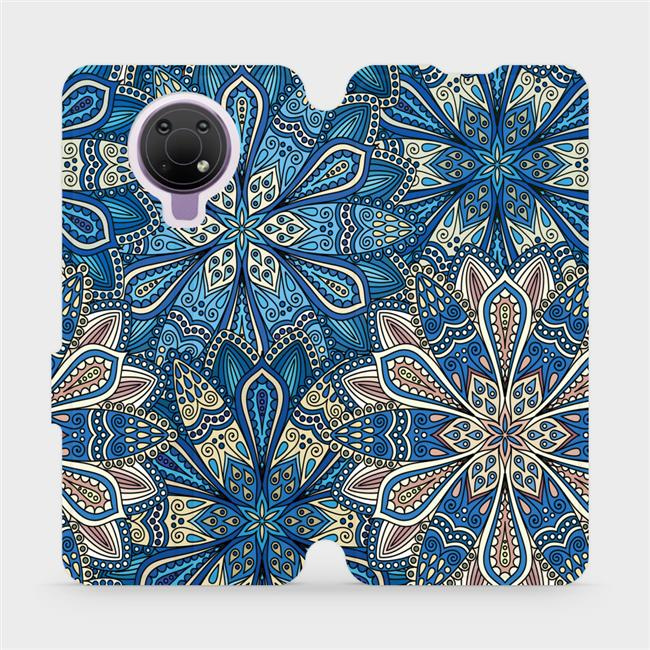 Flipové pouzdro Mobiwear - Nokia G10 - V108P Modré mandala květy