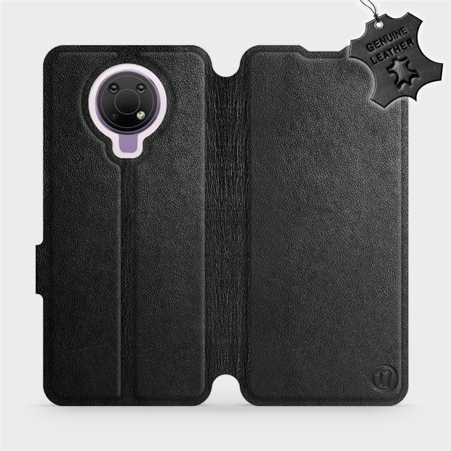 Kožené flip pouzdro Mobiwear - Nokia G10 - Černé