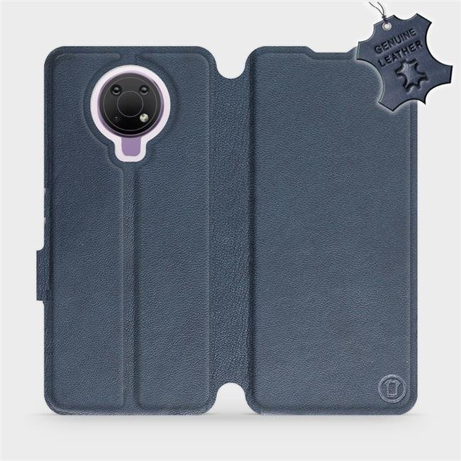 Kožené flip pouzdro Mobiwear - Nokia G10 - Modré