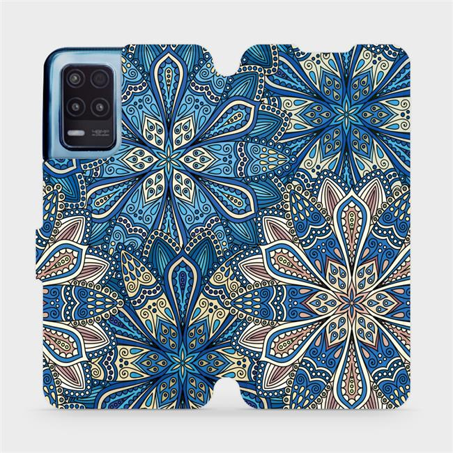 Flipové pouzdro Mobiwear - Realme 8 5G - V108P Modré mandala květy