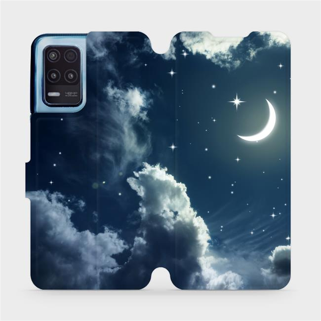 Flipové pouzdro Mobiwear - Realme 8 5G - V145P Noční obloha s měsícem