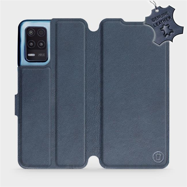 Kožené flip pouzdro Mobiwear - Realme 8 5G - Modré