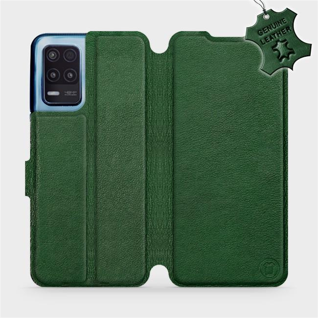 Kožené flip pouzdro Mobiwear - Realme 8 5G - Zelené