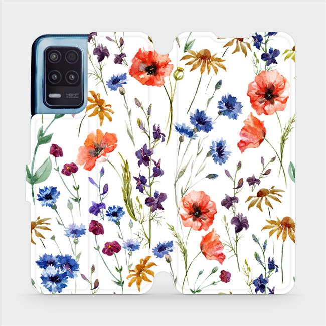 Flipové pouzdro Mobiwear - Realme 8 5G - MP04S Luční kvítí