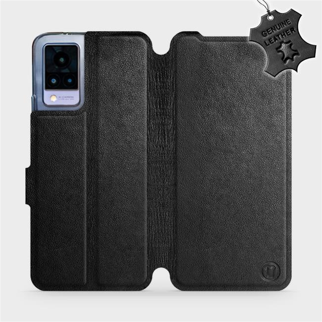 Kožené flip pouzdro Mobiwear - Vivo V21 5G - Černé