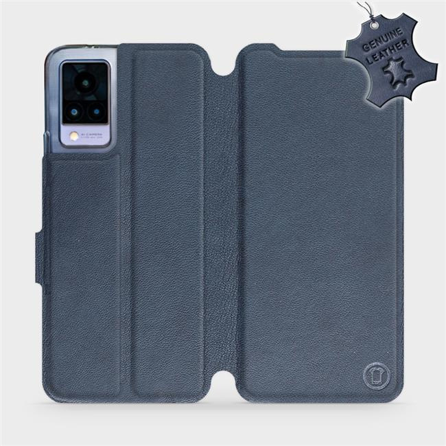 Kožené flip pouzdro Mobiwear - Vivo V21 5G - Modré