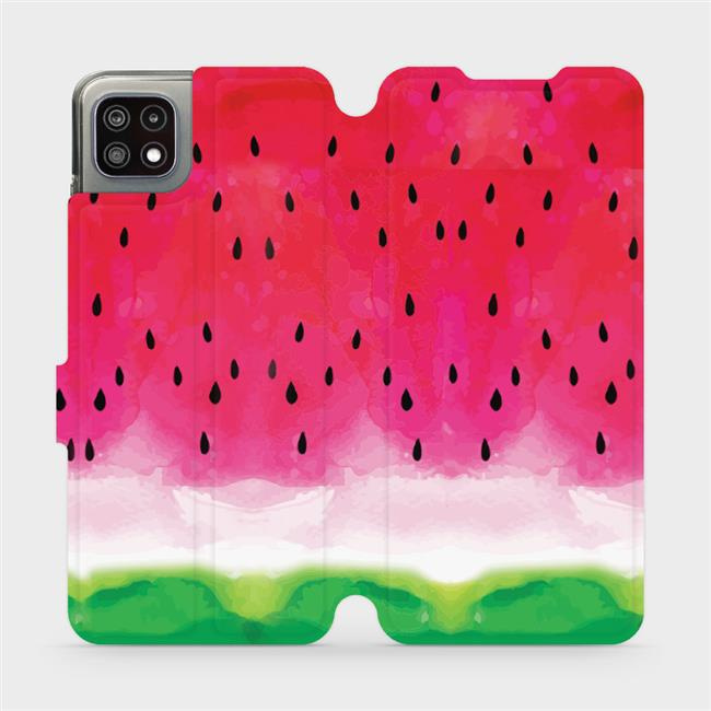 Flipové pouzdro Mobiwear - Samsung Galaxy A22 5G - V086S Melounek