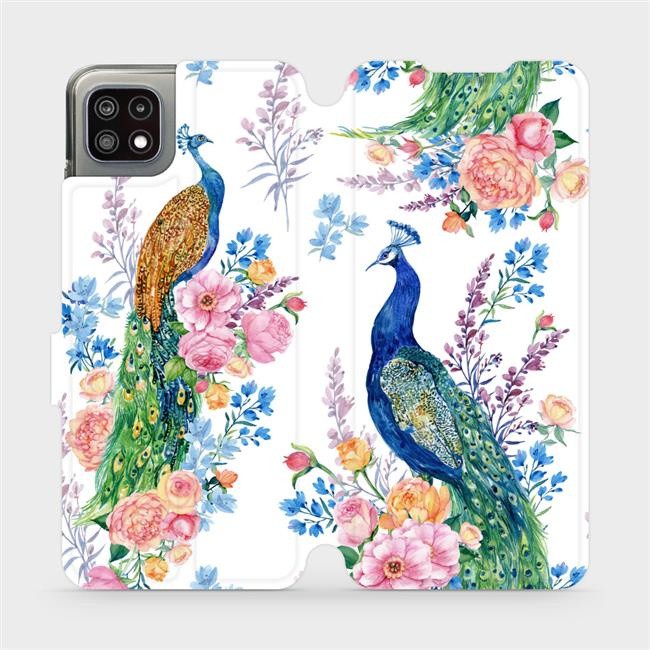 Flipové pouzdro Mobiwear - Samsung Galaxy A22 5G - MX08S Pávi