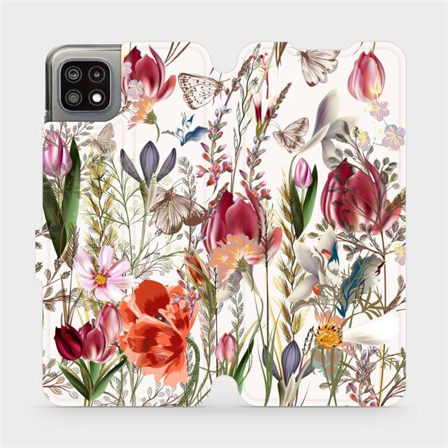 Flipové pouzdro Mobiwear - Samsung Galaxy A22 5G - MP01S Rozkvetlá louka