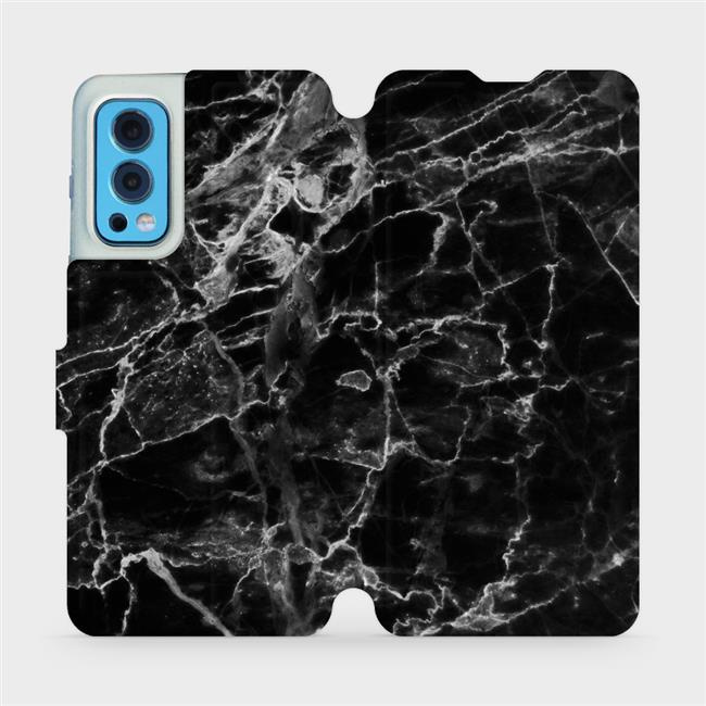 Flipové pouzdro Mobiwear - OnePlus Nord 2 5G - V056P Černý mramor
