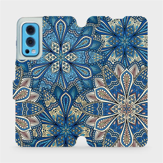 Flipové pouzdro Mobiwear - OnePlus Nord 2 5G - V108P Modré mandala květy