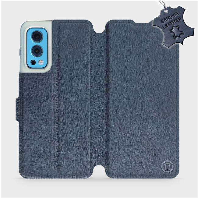 Kožené flip pouzdro Mobiwear - OnePlus Nord 2 5G - Modré