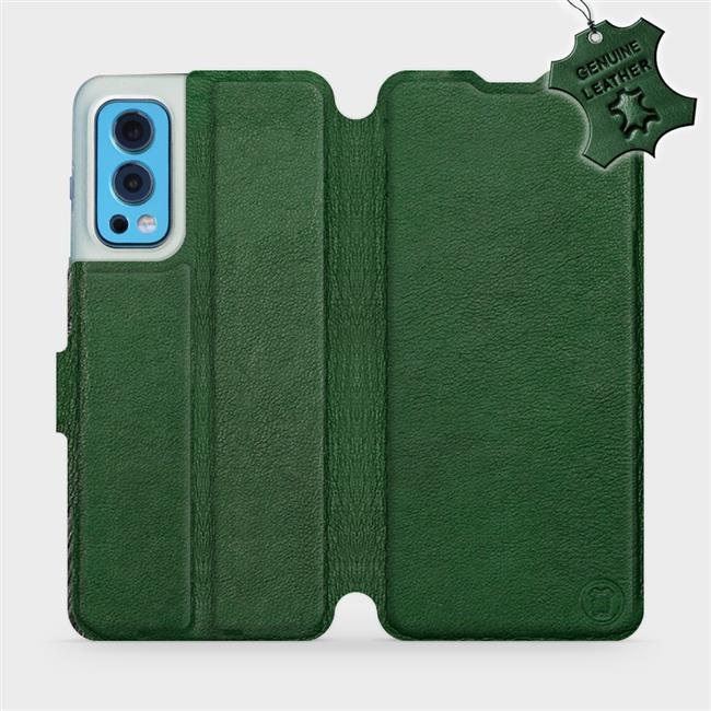 Kožené flip pouzdro Mobiwear - OnePlus Nord 2 5G - Zelené