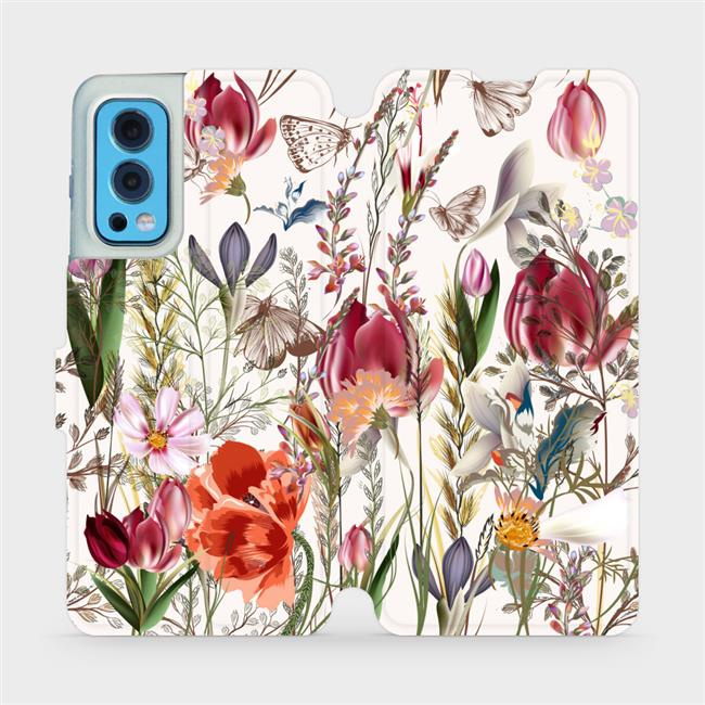 Flipové pouzdro Mobiwear - OnePlus Nord 2 5G - MP01S Rozkvetlá louka