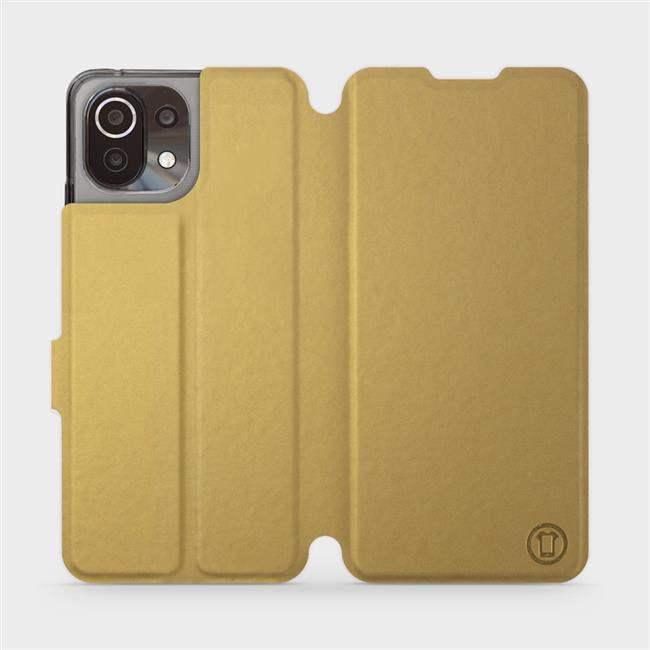 Flipové pouzdro Mobiwear - Xiaomi 11 Lite 5G NE - Zlatavé a šedé