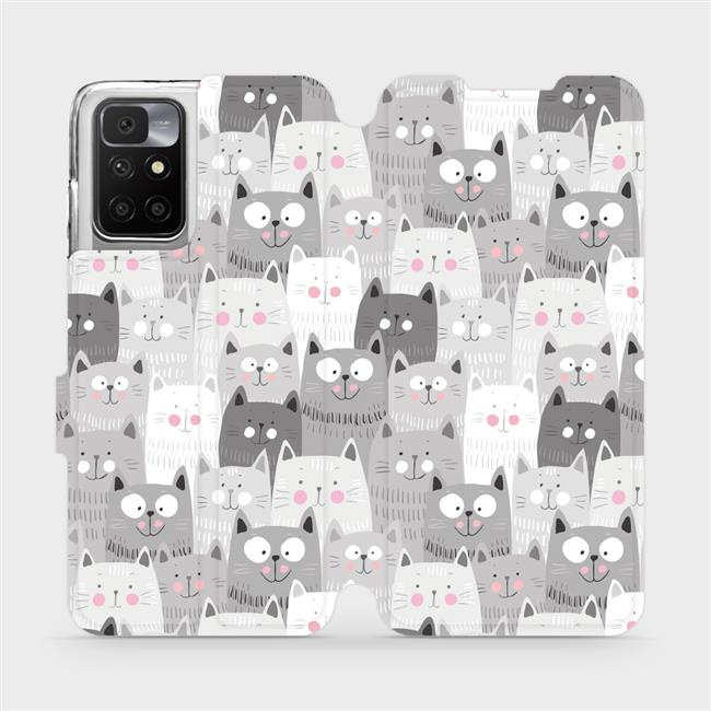 Flipové pouzdro Mobiwear - Xiaomi Redmi 10 - M099P Kočičky