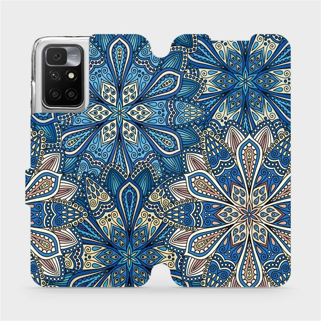 Flipové pouzdro Mobiwear - Xiaomi Redmi 10 - V108P Modré mandala květy