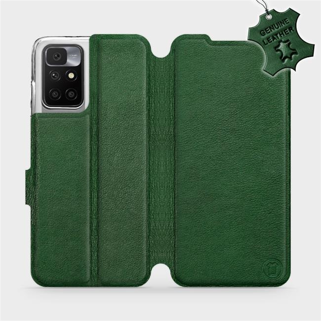 Kožené flip pouzdro Mobiwear - Xiaomi Redmi 10 - Zelené