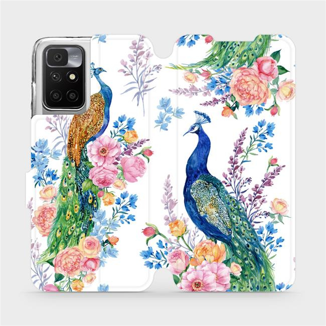 Flipové pouzdro Mobiwear - Xiaomi Redmi 10 - MX08S Pávi
