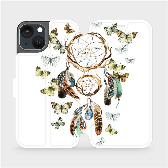 Flipové pouzdro Mobiwear - Apple iPhone 13 - M001P Lapač a motýlci