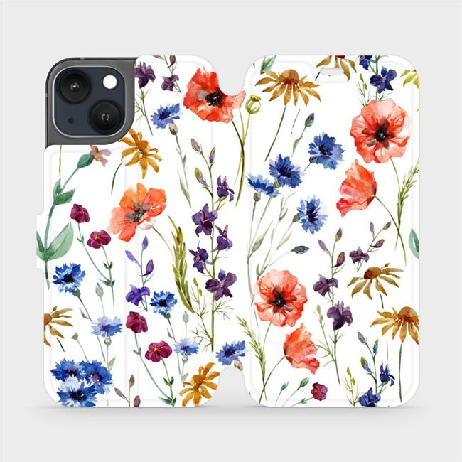 Flipové pouzdro Mobiwear - Apple iPhone 13 - MP04S Luční kvítí