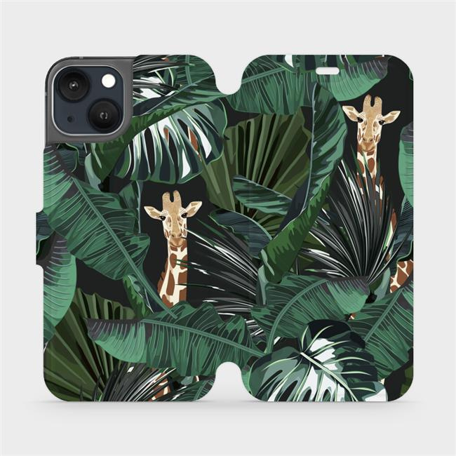 Flipové pouzdro Mobiwear - Apple iPhone 13 - VP06P Žirafky