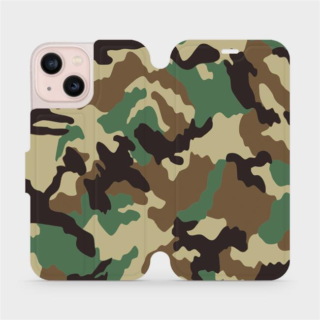 Flipové pouzdro Mobiwear - Apple iPhone 13 Mini - V111P Maskáče