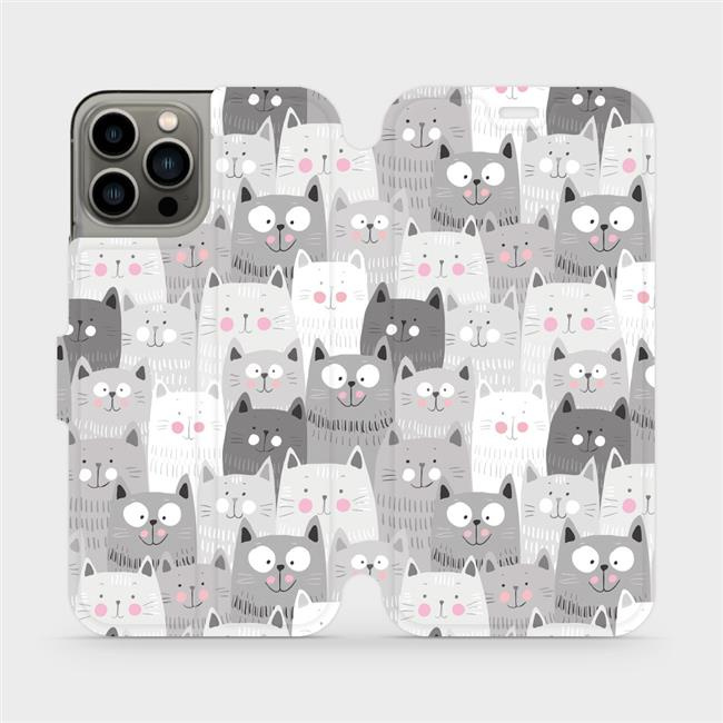 Flipové pouzdro Mobiwear - Apple iPhone 13 Pro - M099P Kočičky