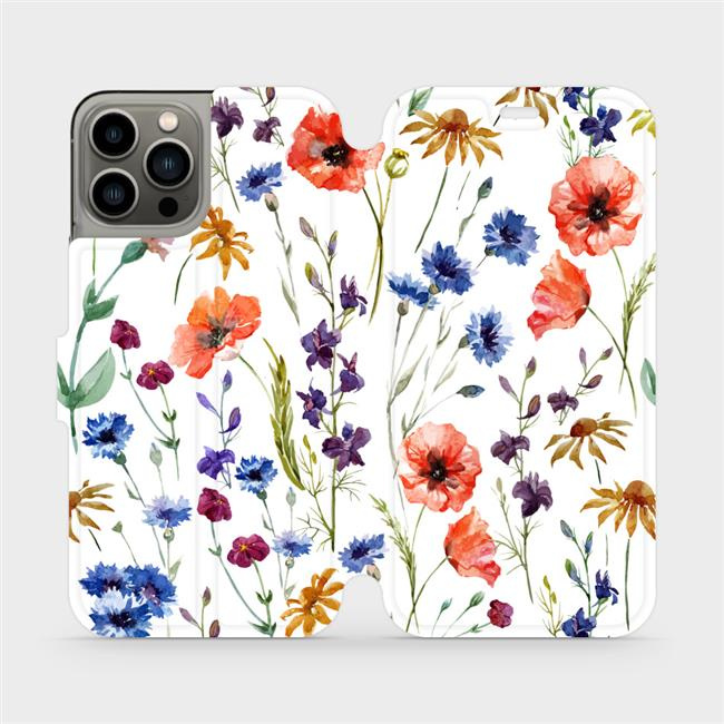 Flipové pouzdro Mobiwear - Apple iPhone 13 Pro - MP04S Luční kvítí