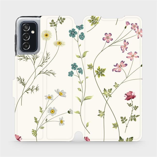 Flipové pouzdro Mobiwear - Samsung Galaxy M52 5G - MD03S Tenké rostlinky s květy