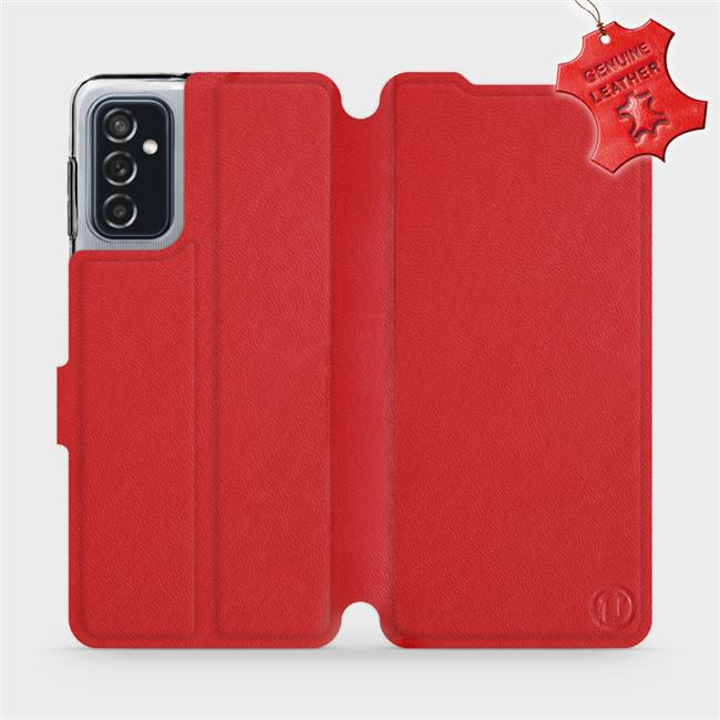 Kožené flip pouzdro Mobiwear - Samsung Galaxy M52 5G - Červené