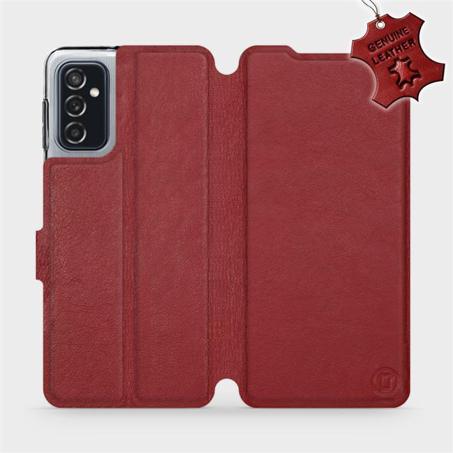 Kožené flip pouzdro Mobiwear - Samsung Galaxy M52 5G - Tmavě červené