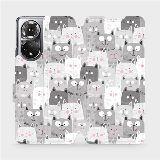 Flipové pouzdro Mobiwear - Honor 50 - M099P Kočičky