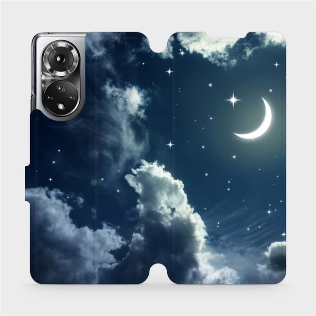 Flipové pouzdro Mobiwear - Honor 50 - V145P Noční obloha s měsícem
