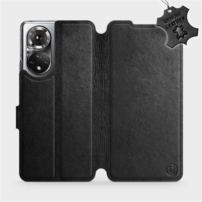 Kožené flip pouzdro Mobiwear - Honor 50 - Černé