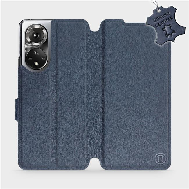 Kožené flip pouzdro Mobiwear - Honor 50 - Modré