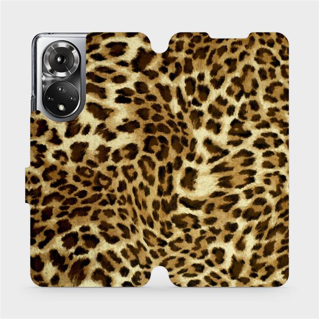 Flipové pouzdro Mobiwear - Honor 50 - VA33P Leopardí vzor