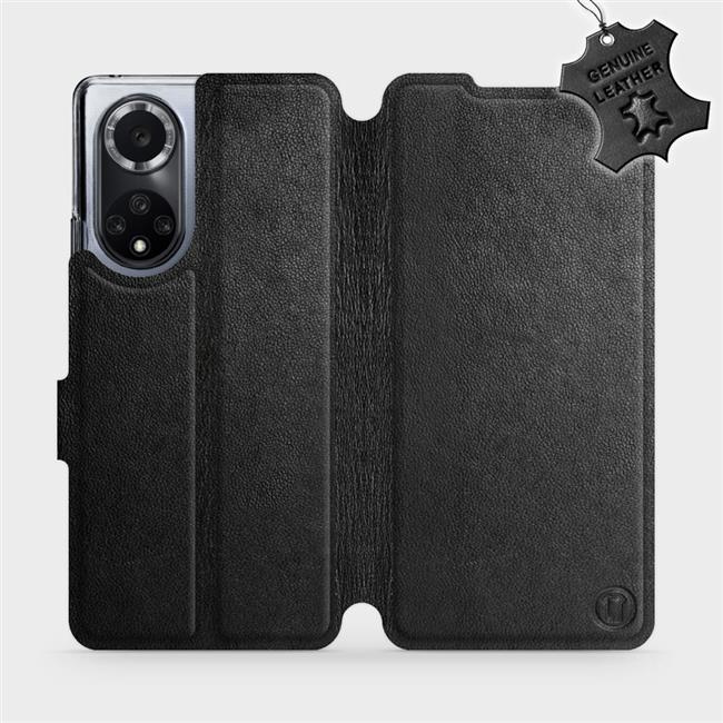 Kožené flip pouzdro Mobiwear - Huawei Nova 9 - Černé
