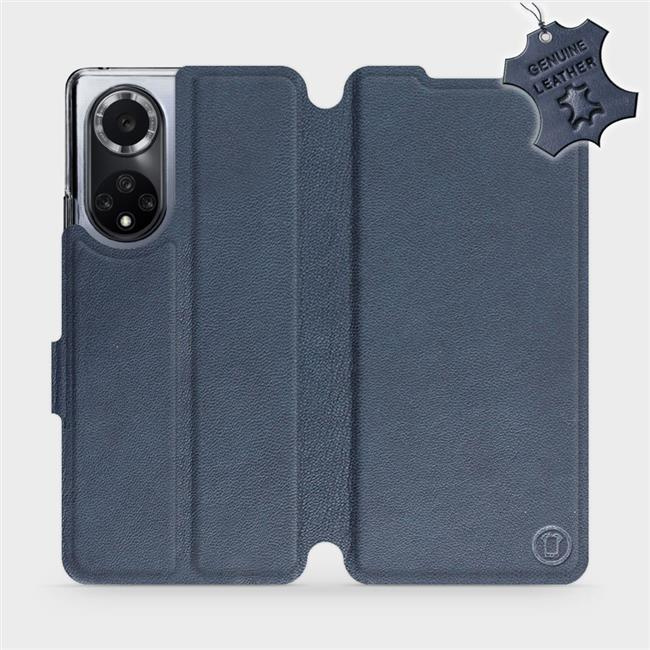 Kožené flip pouzdro Mobiwear - Huawei Nova 9 - Modré
